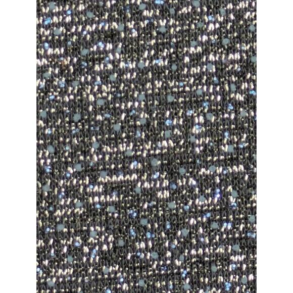 Forever 21 Sz Small Round Neck Bodycon Long Sleeve Sparkling Blue Cocktail Dress - Picture 5 of 8